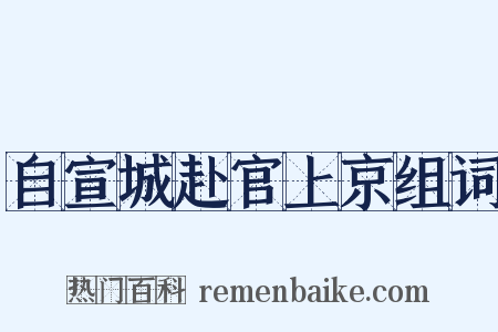 自宣城赴官上京组词是什么意思的图片